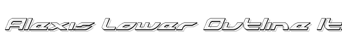 Alexis Lower Outline Italic font